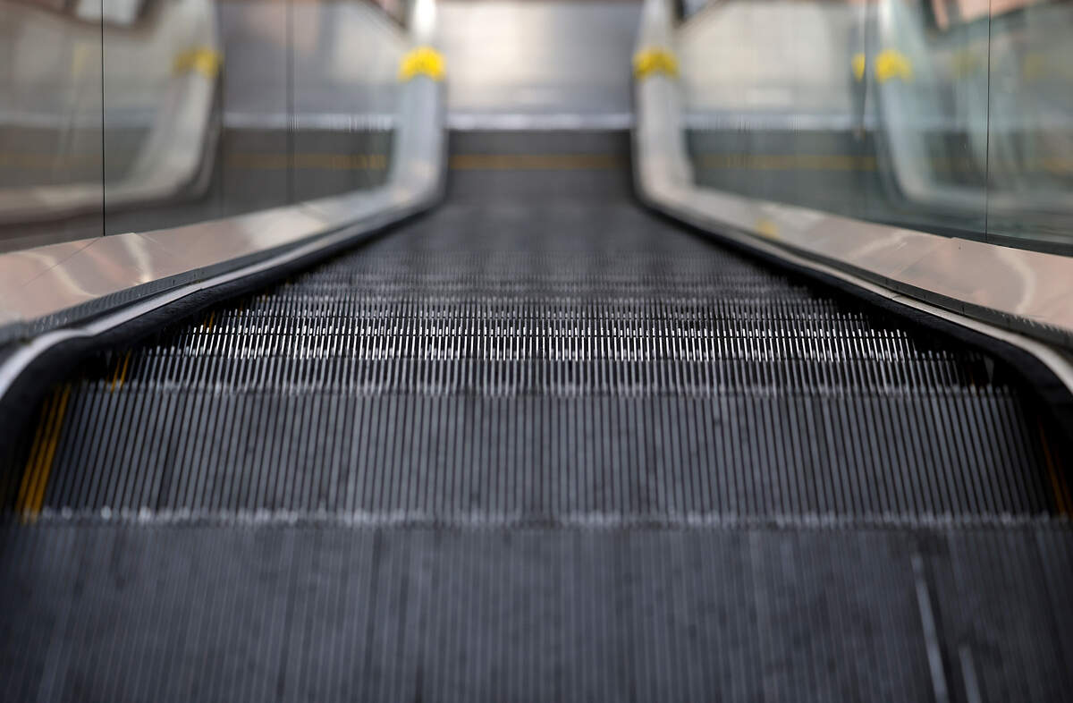 An escalator at Ridgmar Mall in Fort Worth on Thursday, Aug. 27, 2026.